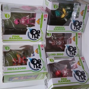Set Of 5 Bandai Tamashii Buddies Mighty Morphin Power‎ Rangers 3.5 Inch Figure